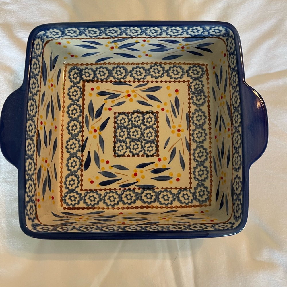 Temp-Tations Cream Ceramic Baking Dish